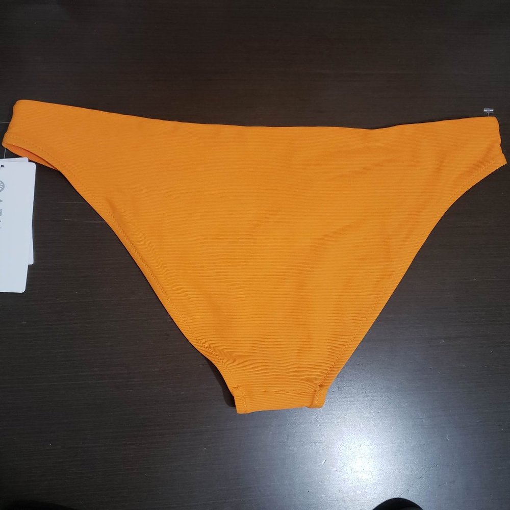 Athleta Swim Cloudbreak Rib Low Rice Bottom Orange - Picture 7 of 8
